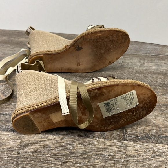 Marc Jacobs Open Toe Ankle Tie Espadrille Wedge Size Eu 40/ US 10 - Picture 5 of 13